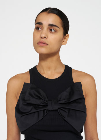 tank top bow | black