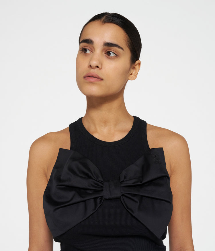 tank top bow | black