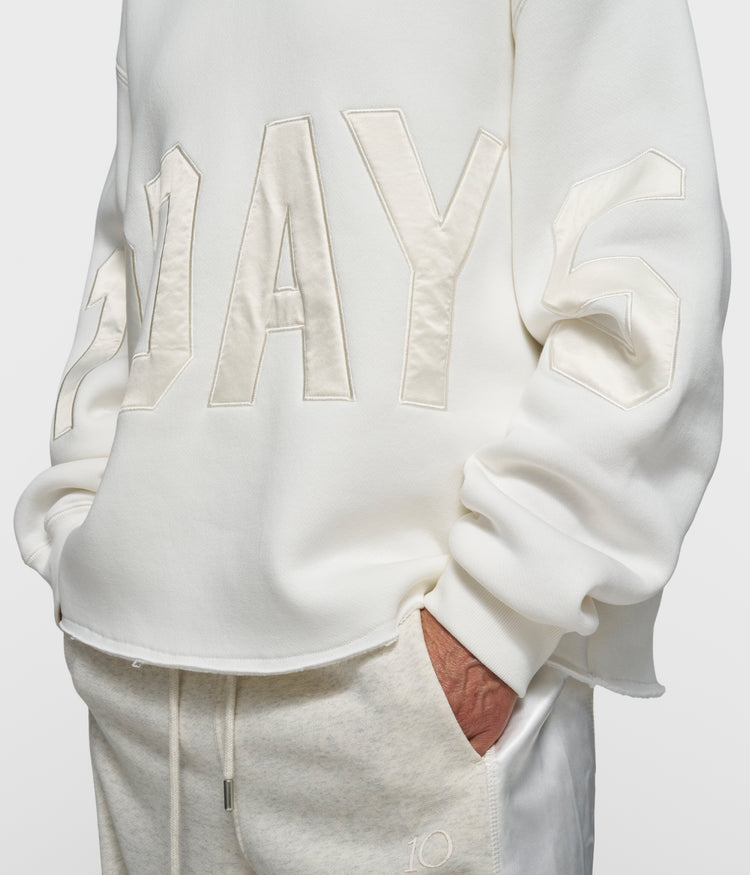 statement logo hoodie | ecru