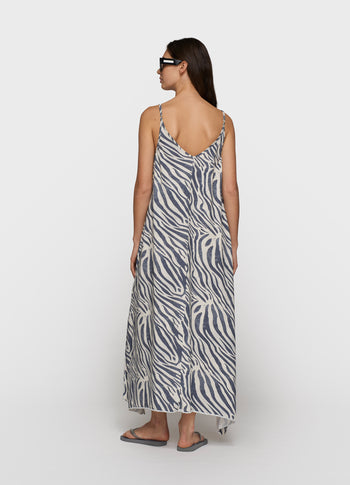 strappy dress zebra | light vanilla