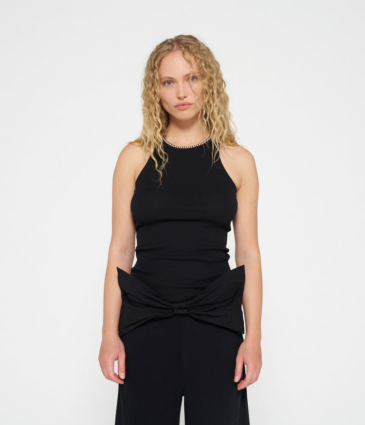 tank top pearl | black