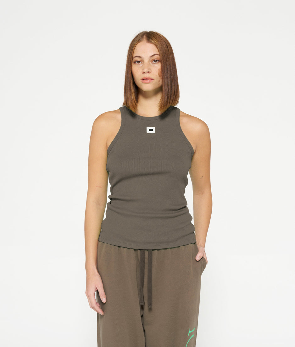 tank top rib | dark moss