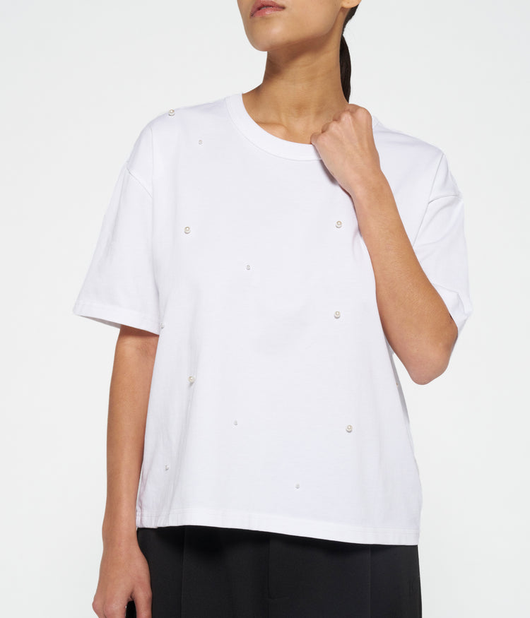 tee pearls | white