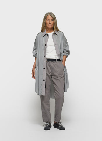 belted pants jog twill | light graphite