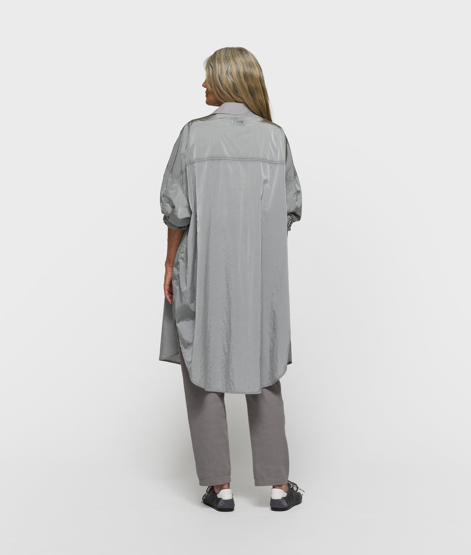 oversized shirt jacket | light graphite