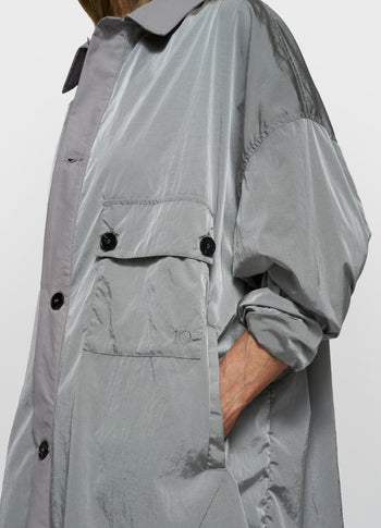 oversized shirt jacket | light graphite