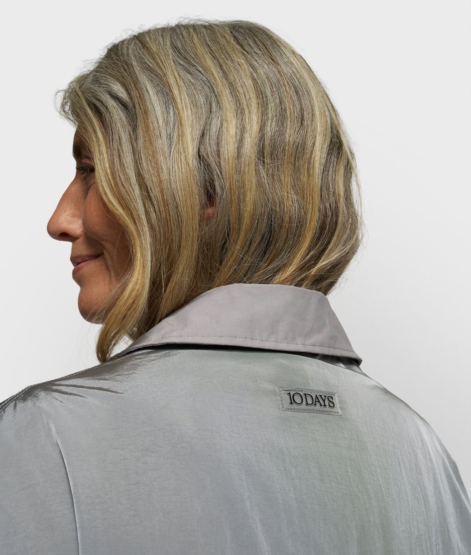 oversized shirt jacket | light graphite