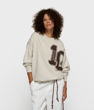 baseball sweater 10 | soft white melee