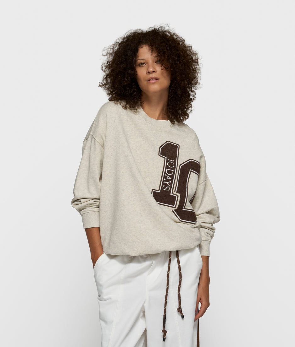 baseball sweater 10 | soft white melee