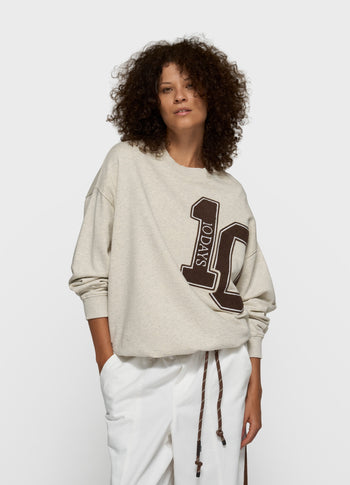 baseball sweater 10 | soft white melee