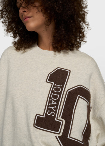 baseball sweater 10 | soft white melee