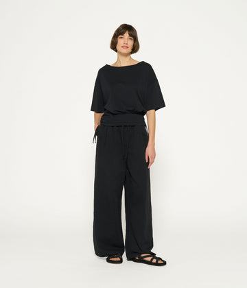 wide leg pants | black