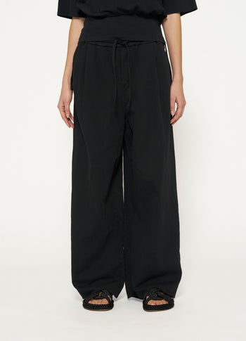 wide leg pants | black