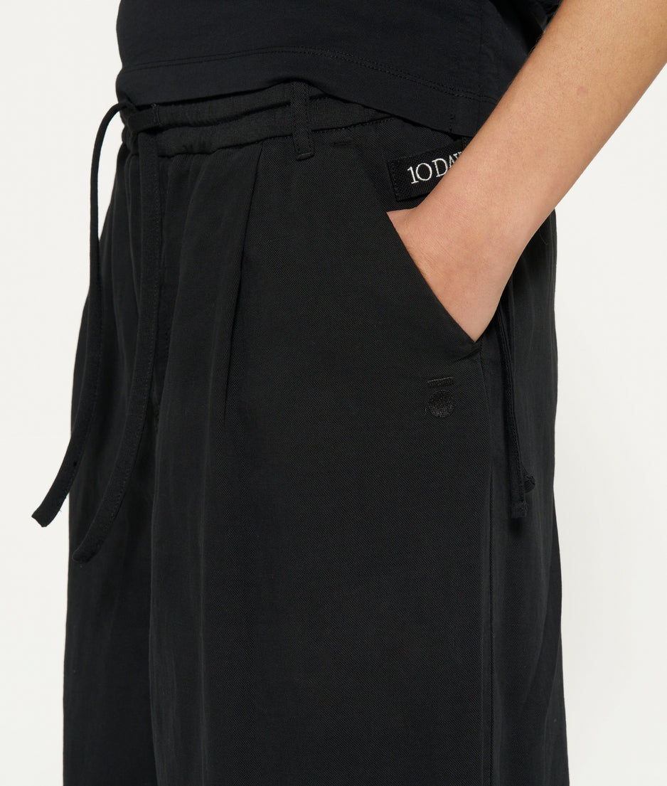wide leg pants | black