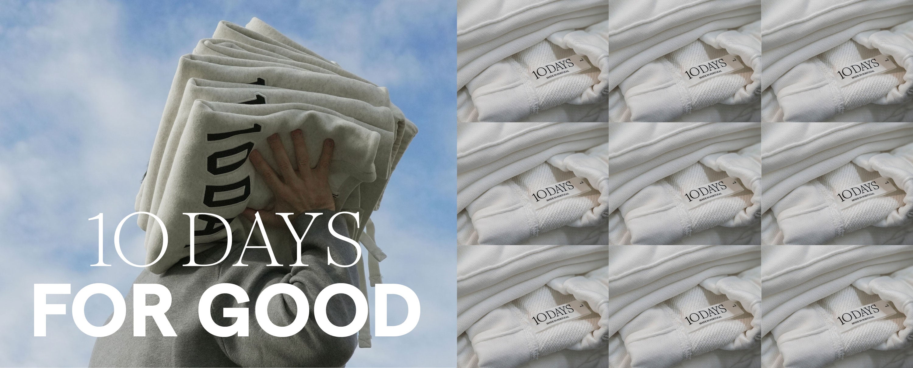10DAYS for Good - 10DAYS statement sweater and close-up of brand label