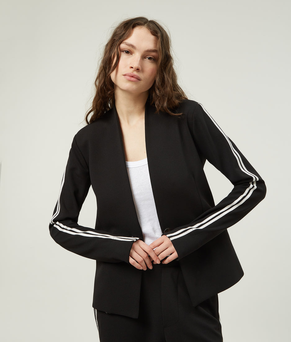 ballet blazer crepe | black
