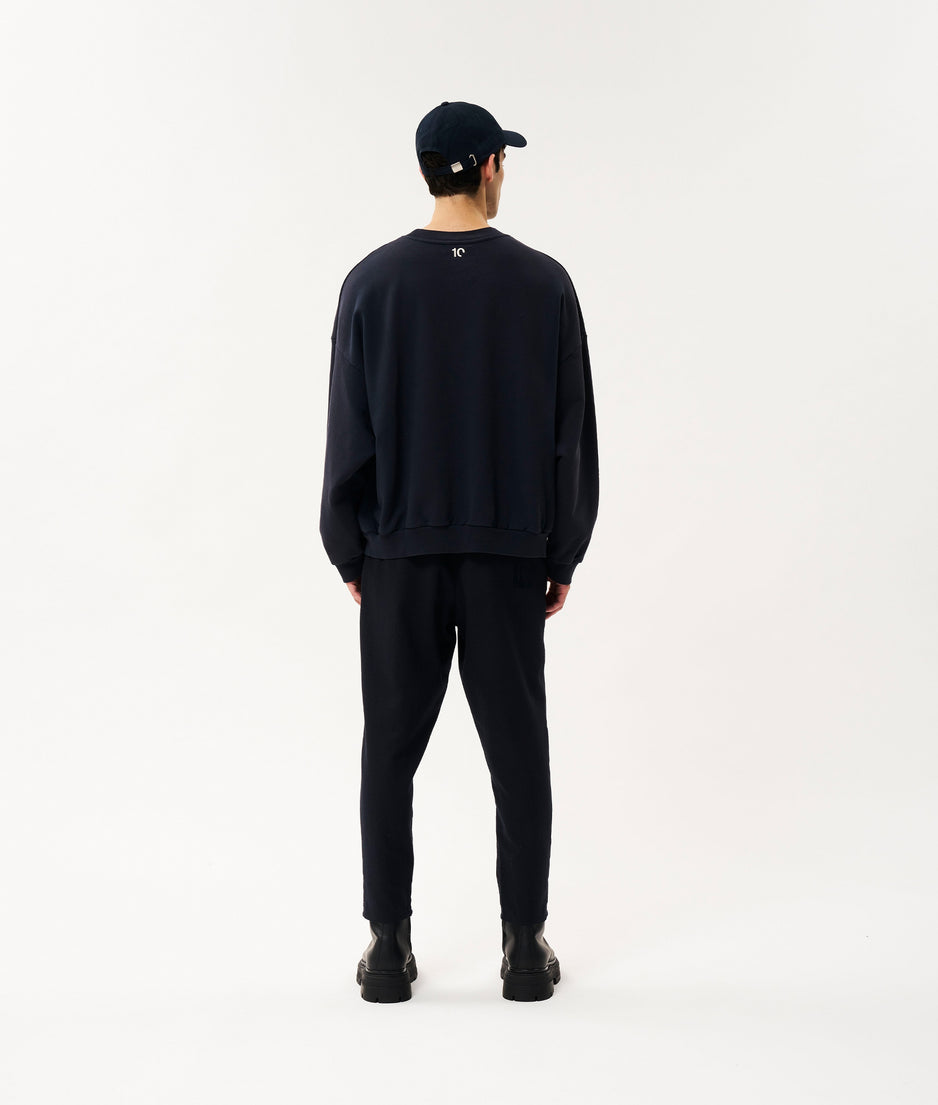 Human fleece sweater | dark blue