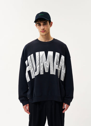 Human fleece sweater | dark blue