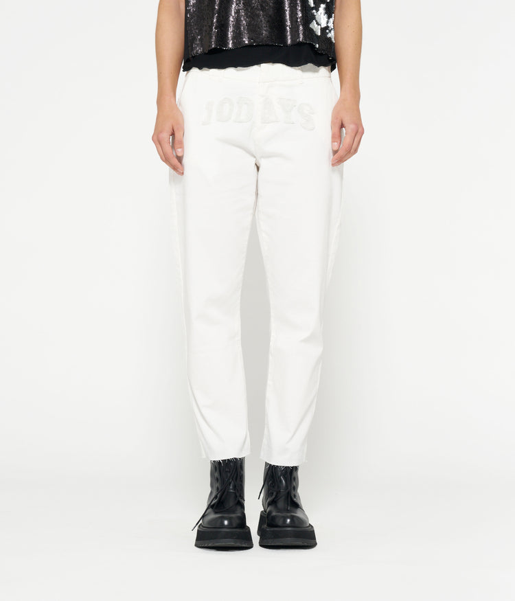 washed statement chino | ecru