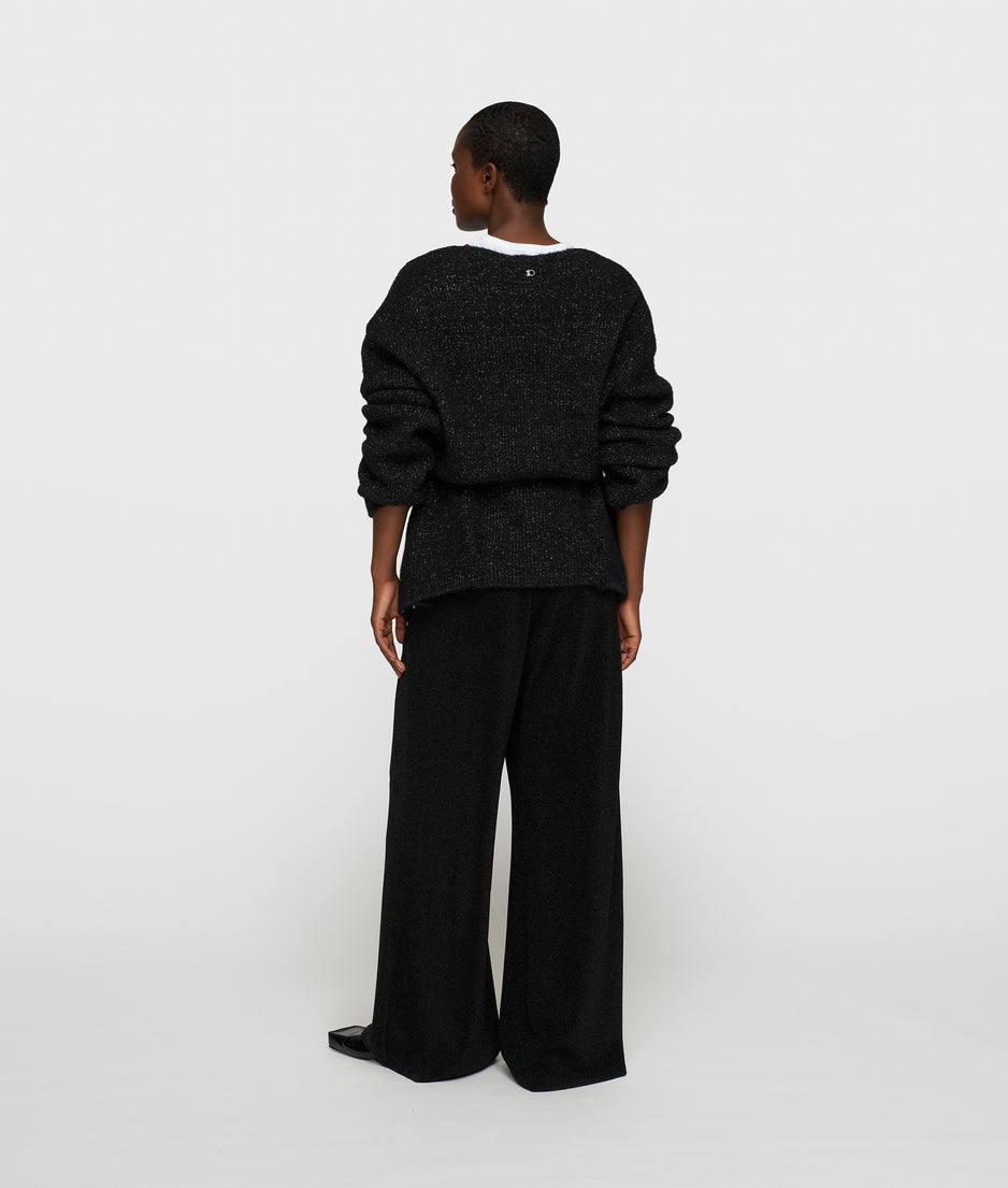 short cardigan sparkle | black