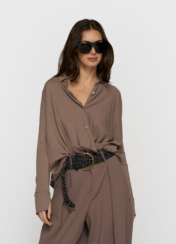 wrap blouse | moonrock