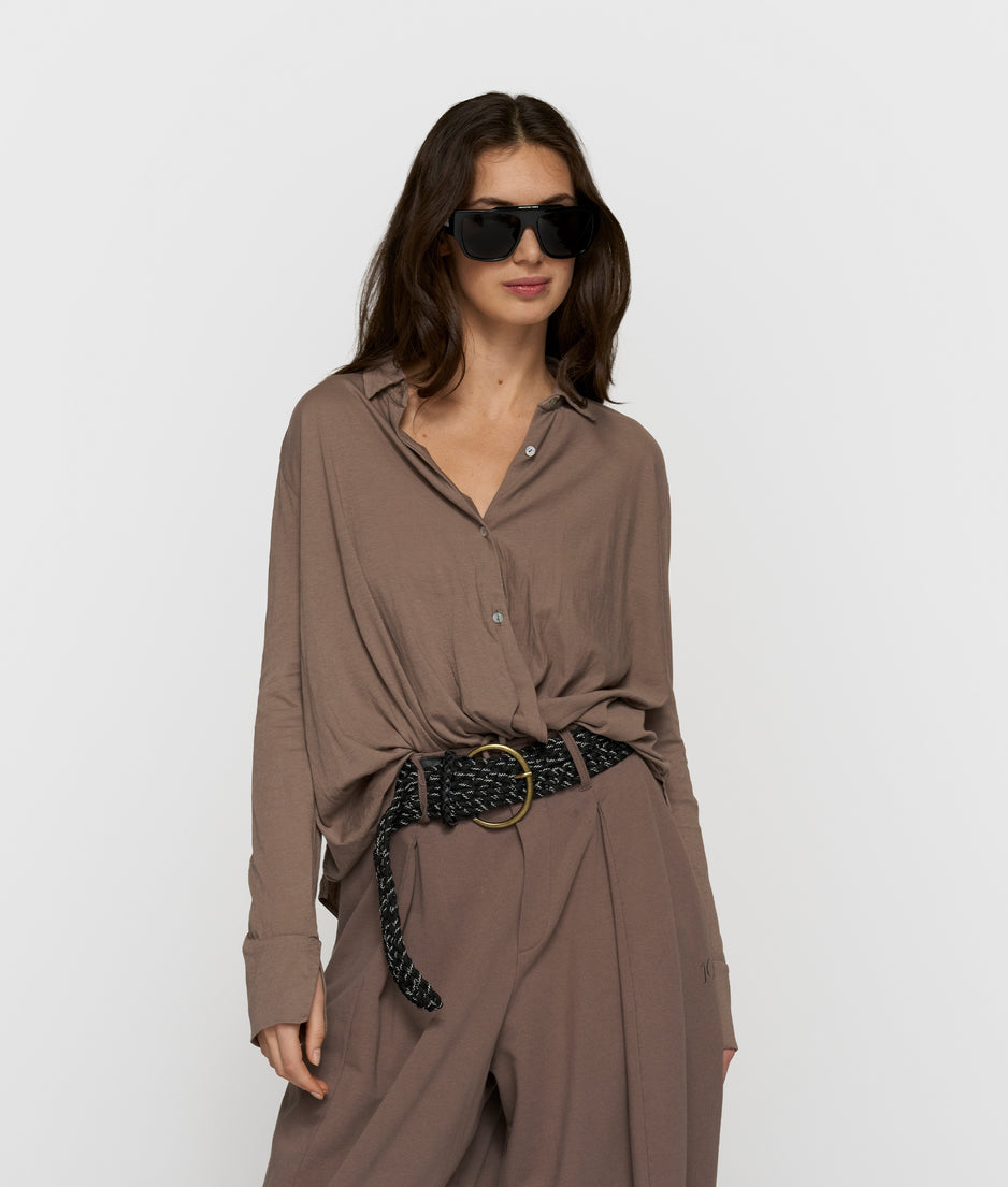 wrap blouse | moonrock
