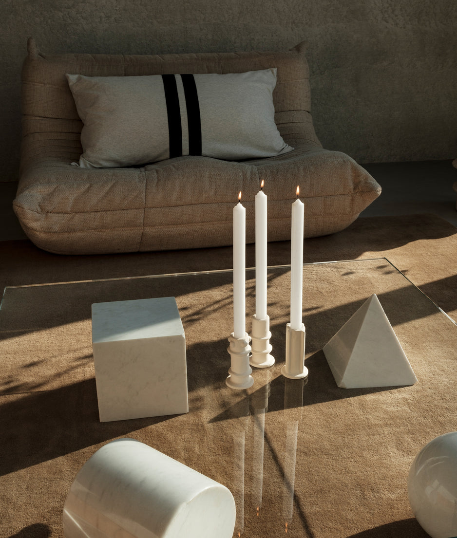 Candle holder 03 set 3 Molly 10CM | soft beige