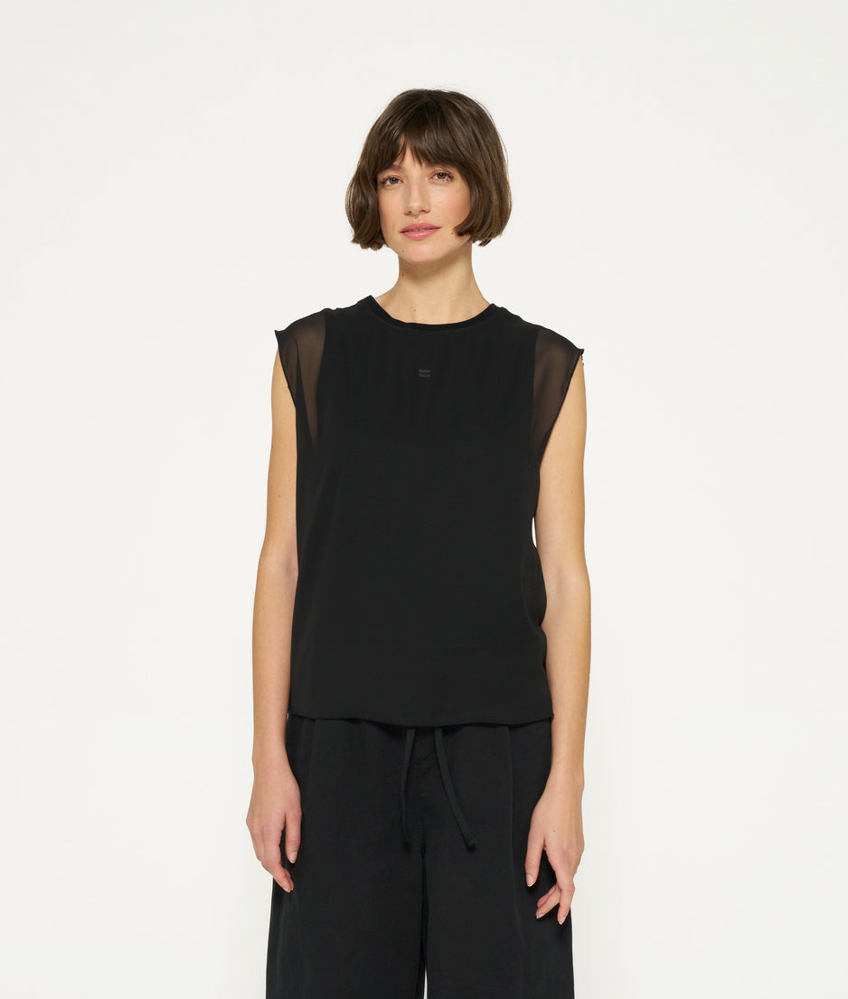 double layer top | black