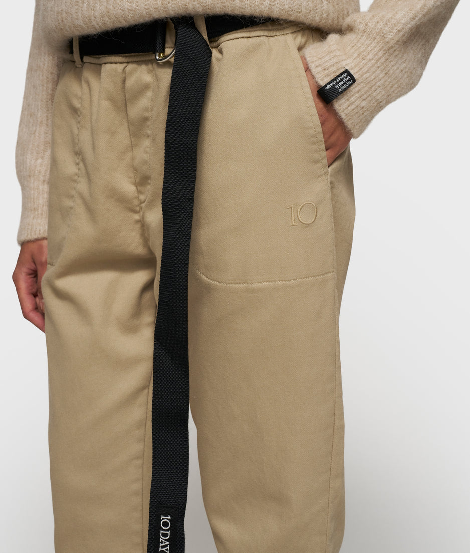 belted pants | earth