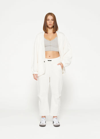 wide leg jogger | ecru