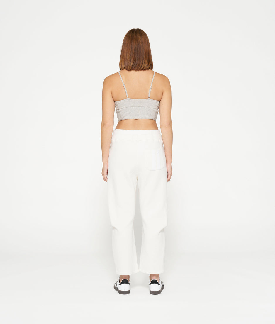 wide leg jogger | ecru