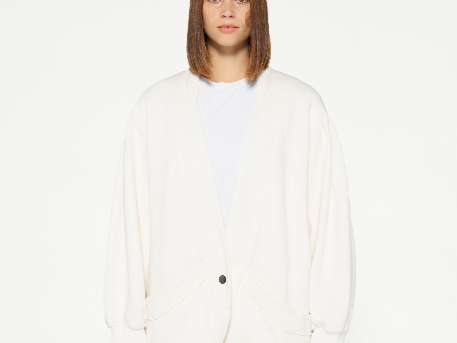 fleece icon jacket | ecru