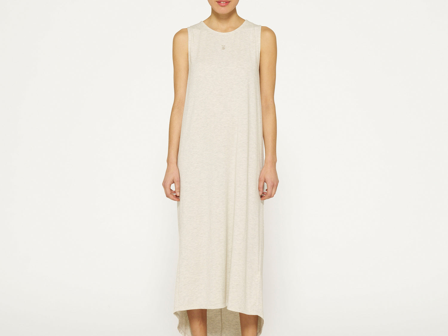 soft cinch back dress | soft white melee