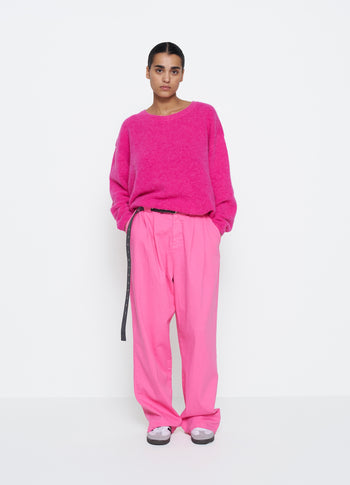 sweater soft knit | bright pink