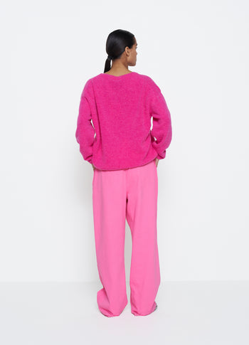 sweater soft knit | bright pink