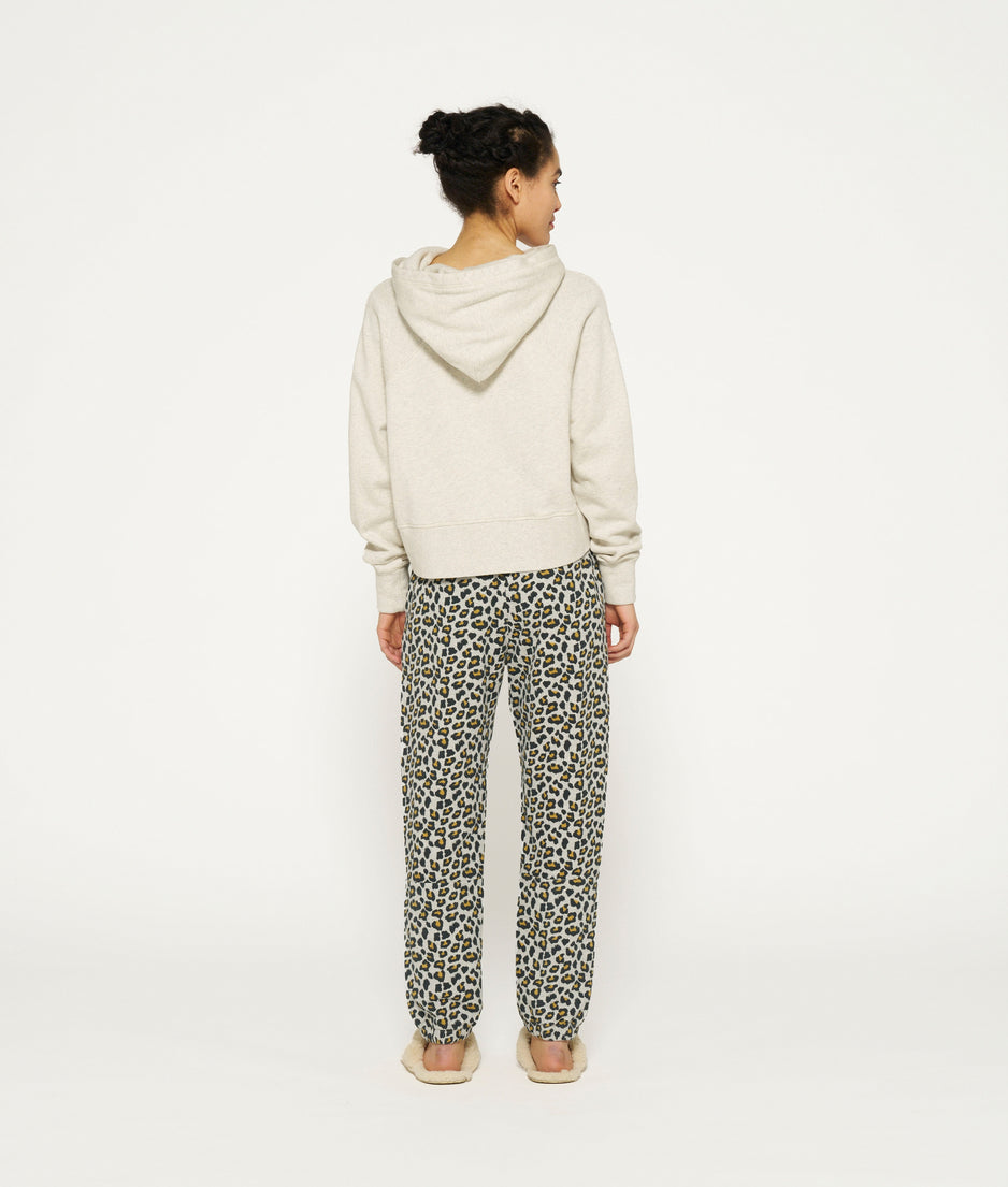 cropped jogger leopard | light grey melee