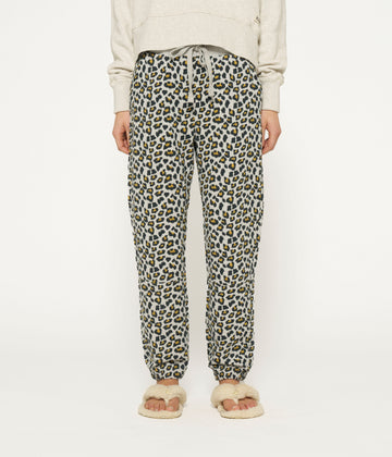 cropped jogger leopard | light grey melee