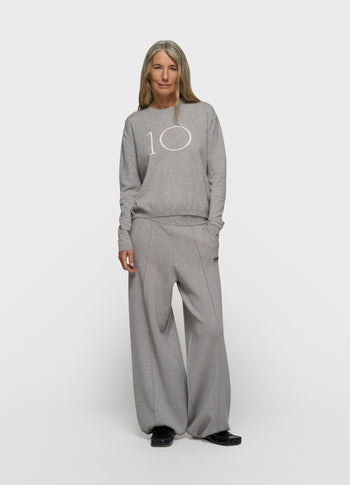 western knit pants | grey melee