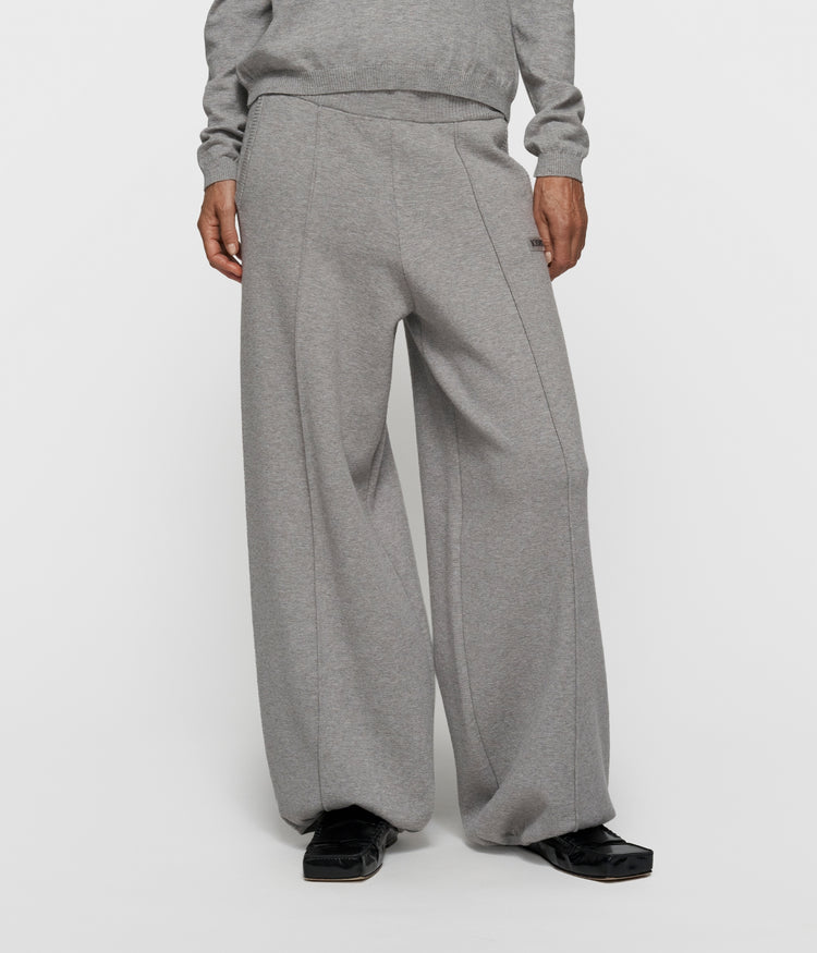 western knit pants | grey melee