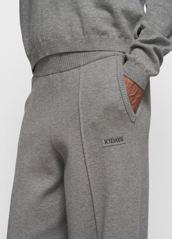 western knit pants | grey melee