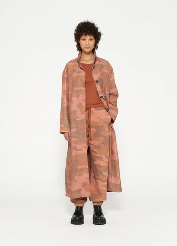 nylon coat camo | saddle brown