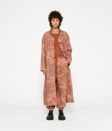 nylon coat camo | saddle brown