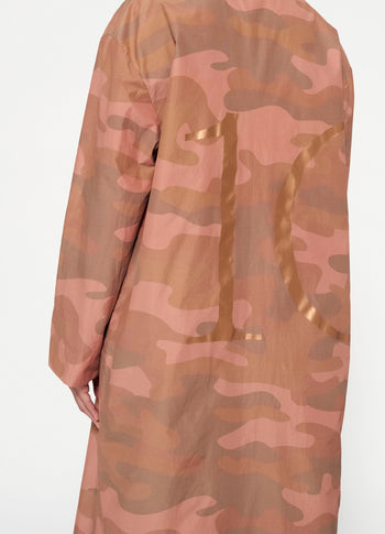 nylon coat camo | saddle brown