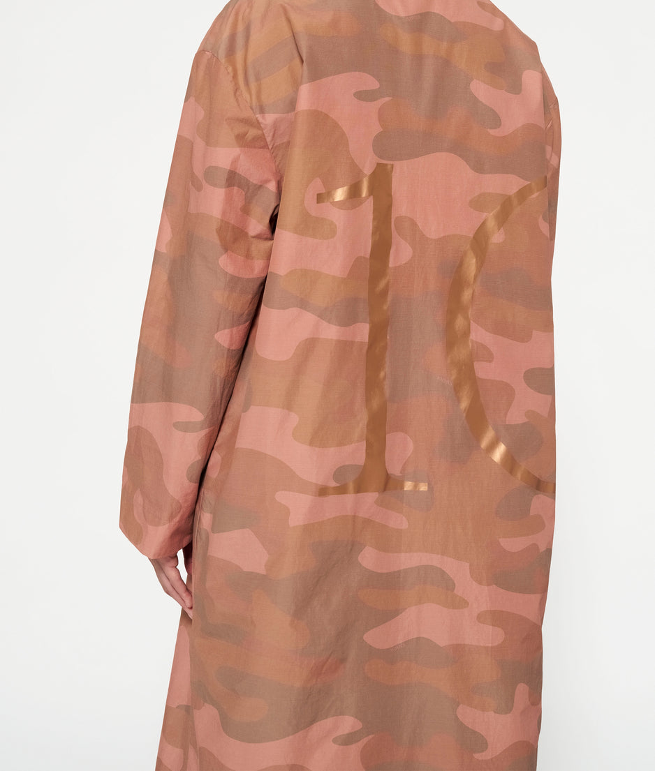 nylon coat camo | saddle brown