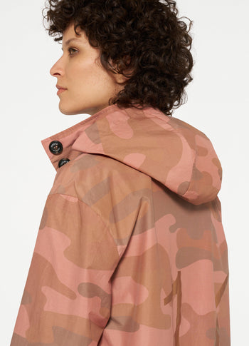 nylon coat camo | saddle brown