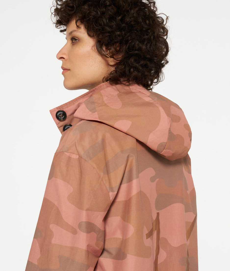 nylon coat camo | saddle brown