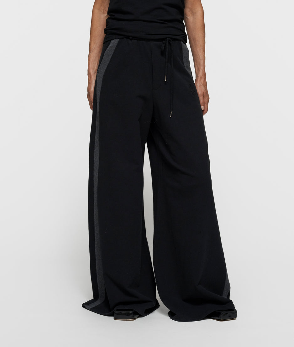 super wide leg jogger | black