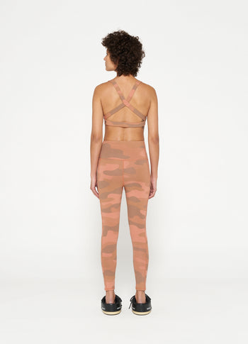 yoga leggings camo | saddle brown