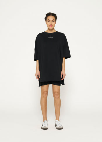 oversized tee dress | black