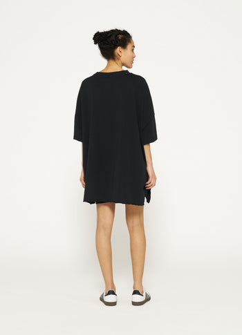 oversized tee dress | black